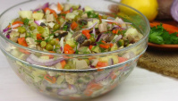 Овощной салат с грибами - Видео-рецепт