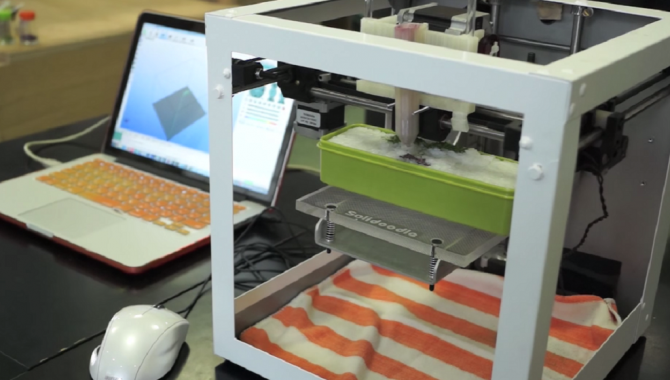 3-D  принтер Lunchbot  сделает красивые надписи и  рисунки на вашем рисе!