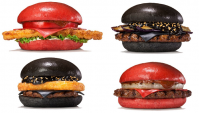 Новые красные и черные гамбургеры