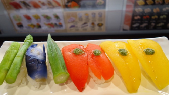 Новая сеть ресторанов вегетарианских суши в Японии