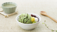 Мороженное с зеленым чаем матча и красными бобами - пошаговый рецепт