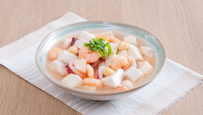 Тушеные морепродукты с тофу - пошаговый рецепт