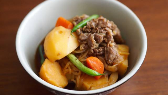 Никудзяга - тушеный картофель с мясом - Рецепт