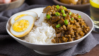 Рис со свиным фаршем и грибами - пошаговый рецепт