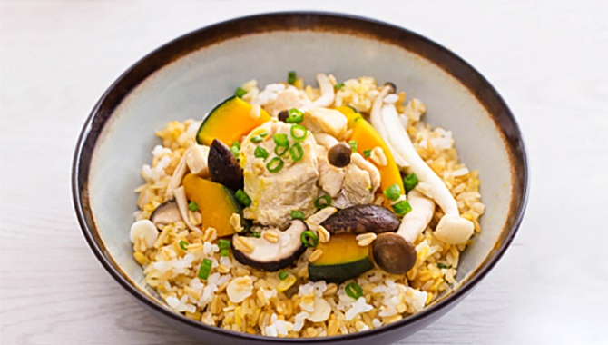Рис с курицей, овсянкой и тыквой - пошаговый рецепт