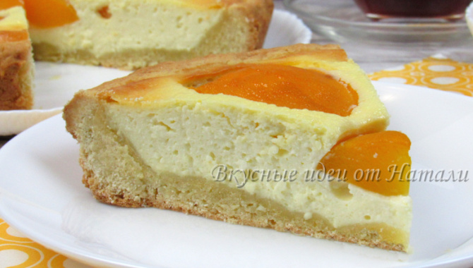 Творожный пирог с персиками - Видео-рецепт