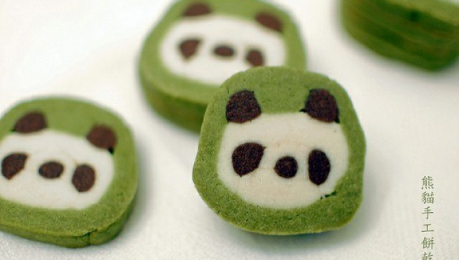 Панда-печенье c зелёным чаем / 抹茶パンダクッキー