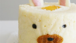 Японский рулет с кроликами / Japanese Decoration Rabbit Roll Cake / うさぎのデコロール