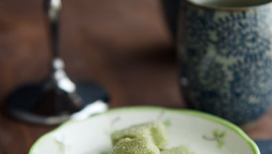 Песочное печенье с зелёным чаем