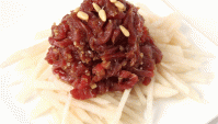 Юкхо – сырая говядина с грушей - пошаговый рецепт