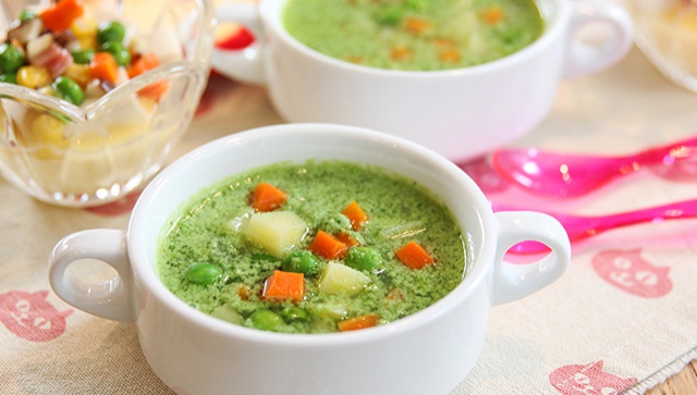 Суп с тофу и сладким горохом - пошаговый рецепт