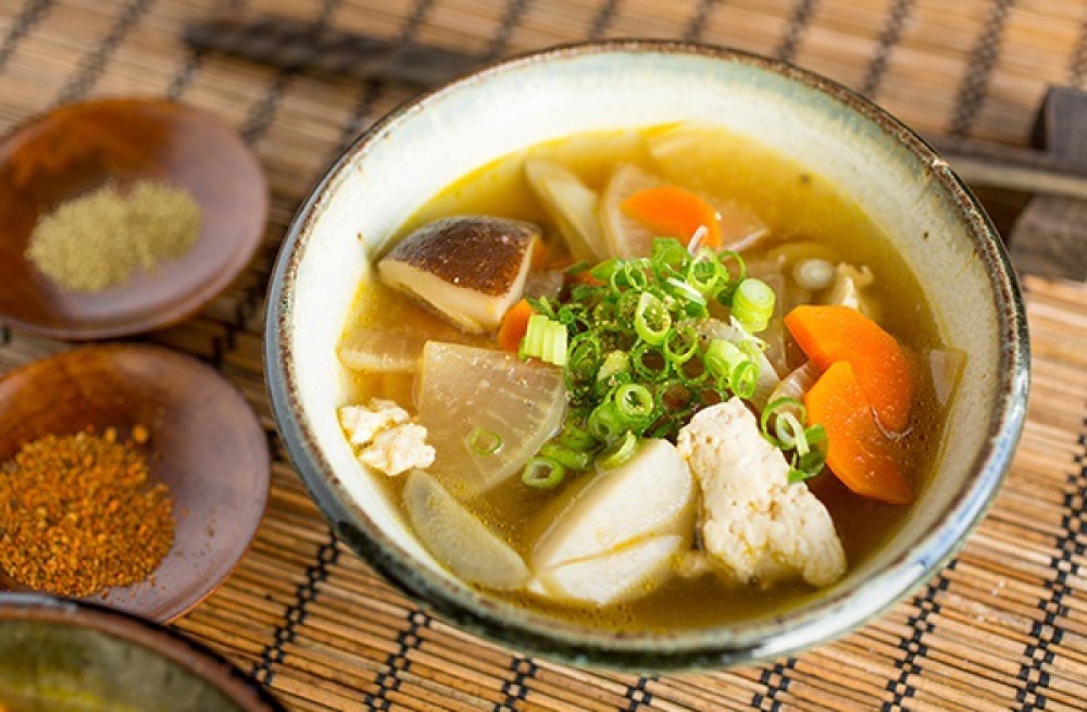 Суп на завтрак у японцев 4 буквы. Японский суп из топинамбура. Японские супы для кошек. Кенчин еда. Рецепты еды ТОФ.