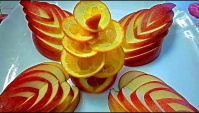 Украшение блюд - из яблока и апельсина