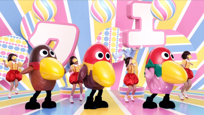 Японская Реклама - Morinaga - Chocolate balls