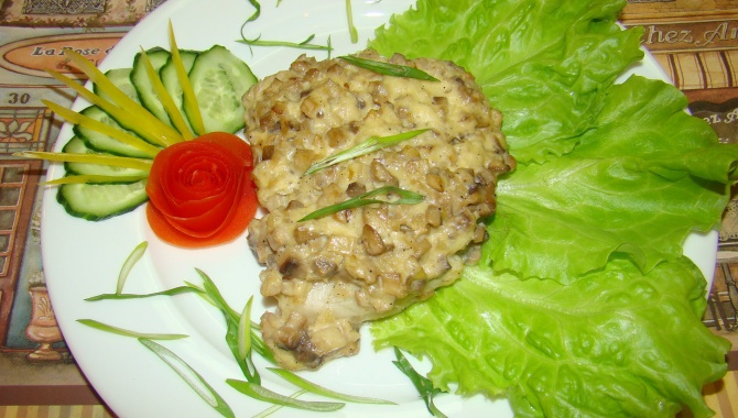 Рыба с грибами