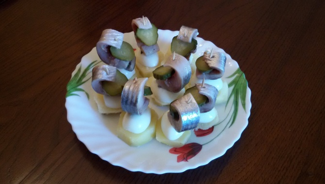 Закуска из селедки - Рыбные Кораблики