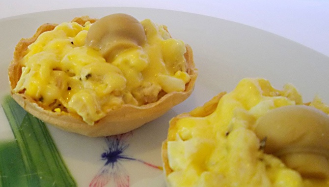 Корзинки с Куриным Салатом Запечённые под Сыром