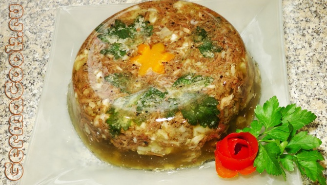 Мясной холодец - видео рецепт