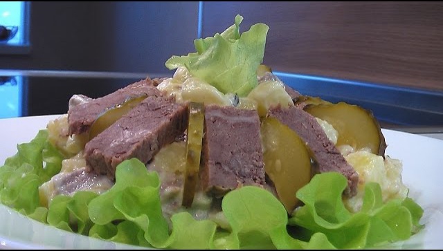Салат из мяса видео рецепт