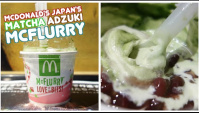 Новый McFlurry с зеленым чаем матча и сладкими бобами адзуки от McDonald's - Видео