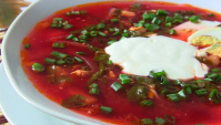 Зеленый борщ с томатом - Видео-рецепт