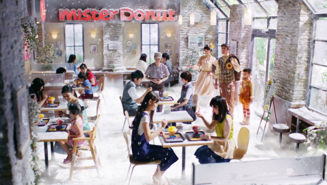 Японская Реклама - Mister Donut - Cotton Snow Candy