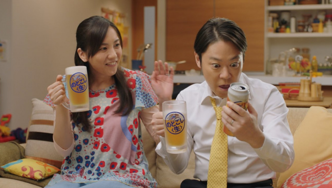 Японская Реклама - Пиво Kirin Nodogoshi