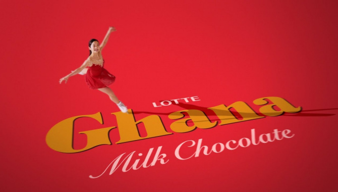 Японская Реклама - Шоколад Lotte Ghana
