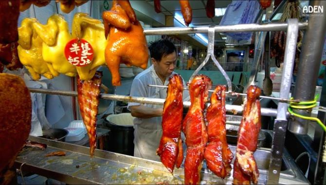 Гонконгский рынок Ваньчай: измельчение уток, нарезка мяса и рыбы (Видео)