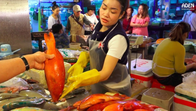 Рыбный рынок Санья (Китай)