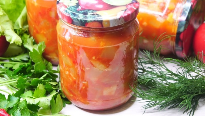 Салат на зиму с кабачком - Видео-рецепт