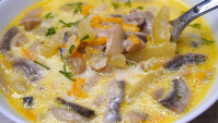 Грибной суп с кабачками - Видео-рецепт