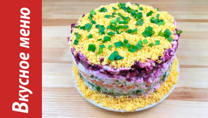 Слоеный салат Овощной торт