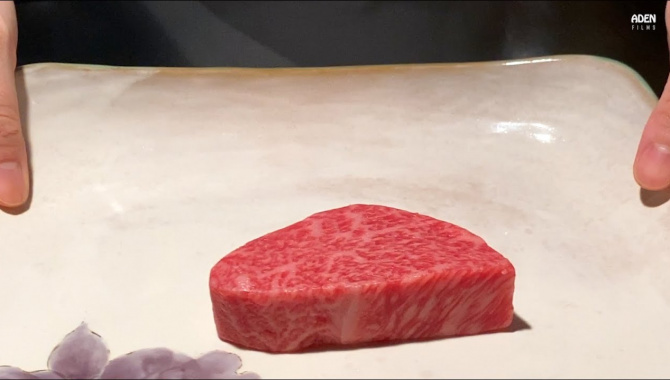 Один из первоклассных Теппаньяки ресторанов в Токио (Гиндза) - Ukai-tei (Видео)