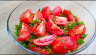 Вкуснейшие помидоры с мятой - Видео-рецепт
