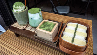 Вкусняшки с зеленым чаем маття - Корейская уличная еда (Видео)