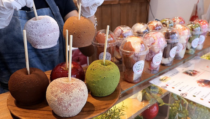 Яблочные конфеты в японском стиле - магазин японских конфет и яблок (Видео)