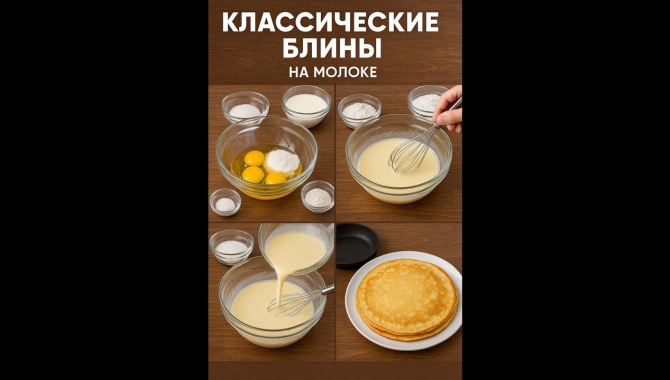Классические блины на молоке - Видео-рецепт