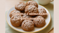 Печенье с шоколадом и фисташками - Видео-рецепт