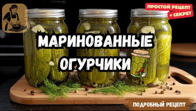Секрет МАРИНОВАННЫХ ХРУСТЯЩИХ ОГУРЦОВ - Видео-рецепт