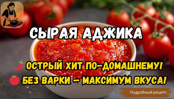 СЫРАЯ АДЖИКА по-домашнему  - Видео-рецепт